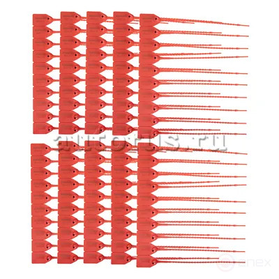 Plastic seal numbered 250mm red 100 pcs ARNEZI A0903000
