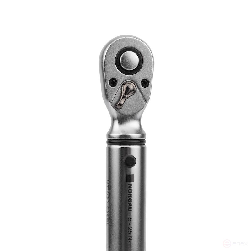Ключ динамометрический NORGAU Industrial предельный с трещоткой 1/4", 5-25 Нм, NTW30-025RL