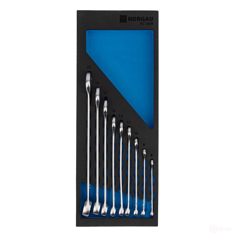 Набор ключей гаечных комбинированных NORGAU Industrial N7-009, 9 предметов