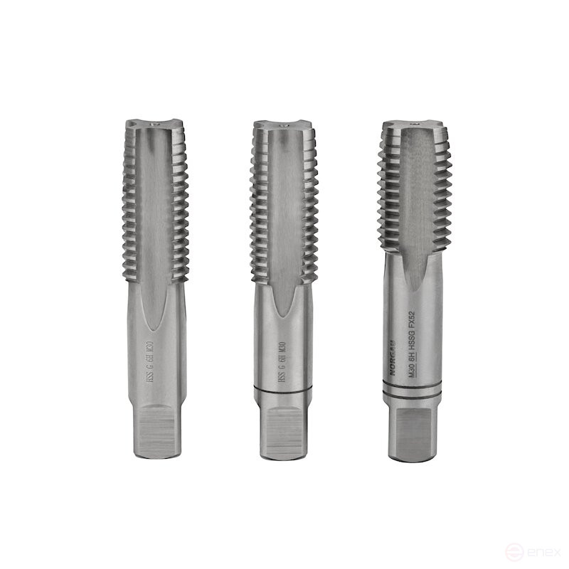 Комплект ручных метчиков NORGAU Industrial M30, HSS, 3 предмета