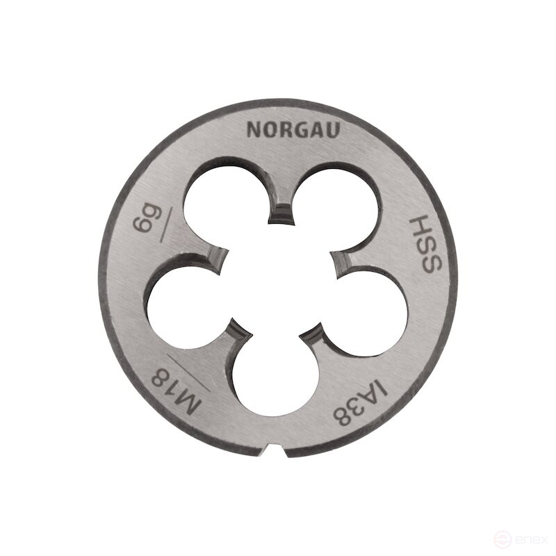 Плашка NORGAU Industrial по металлу M18х2.5 мм, HSS