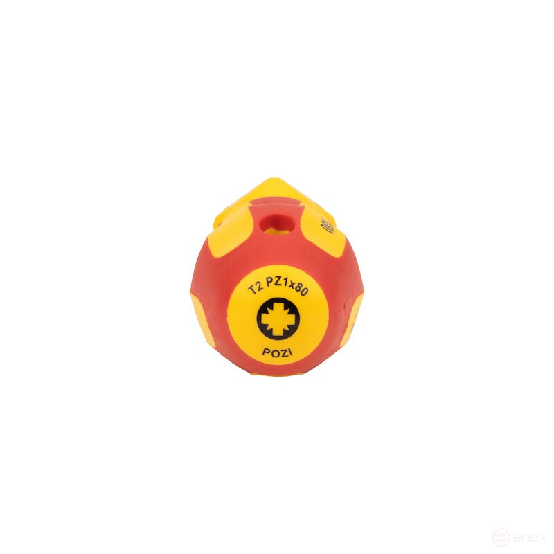 Отвертка диэлектрическая крестовая NORGAU Industrial PZ1x80 мм, тип N171