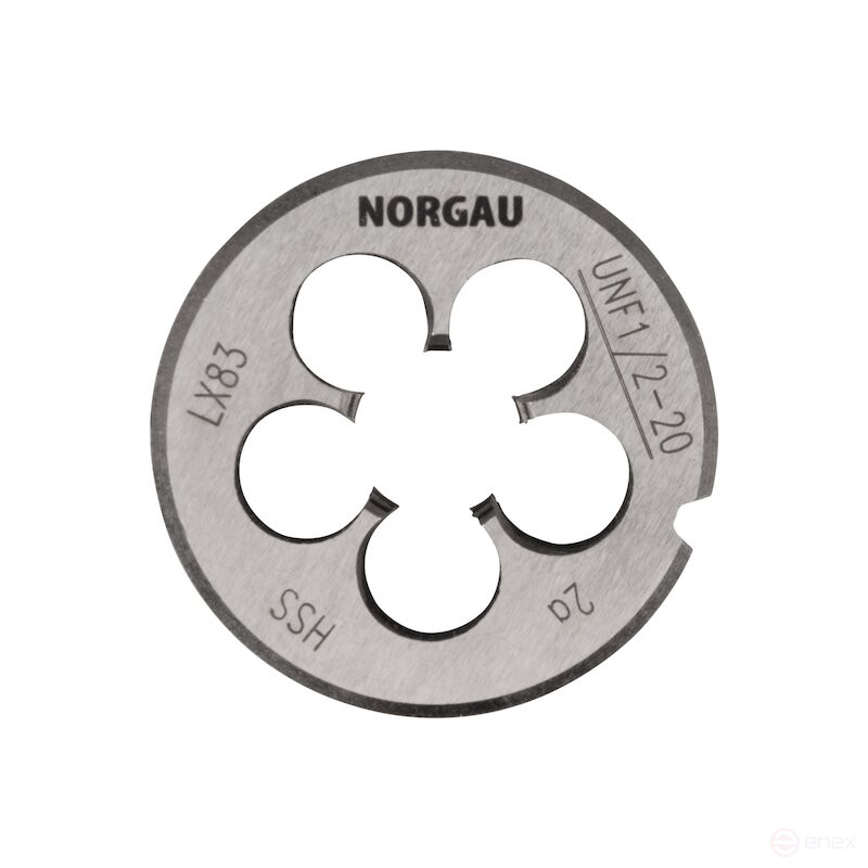 Плашка дюймовая NORGAU Industrial по металлу UNF 1/2, HSS