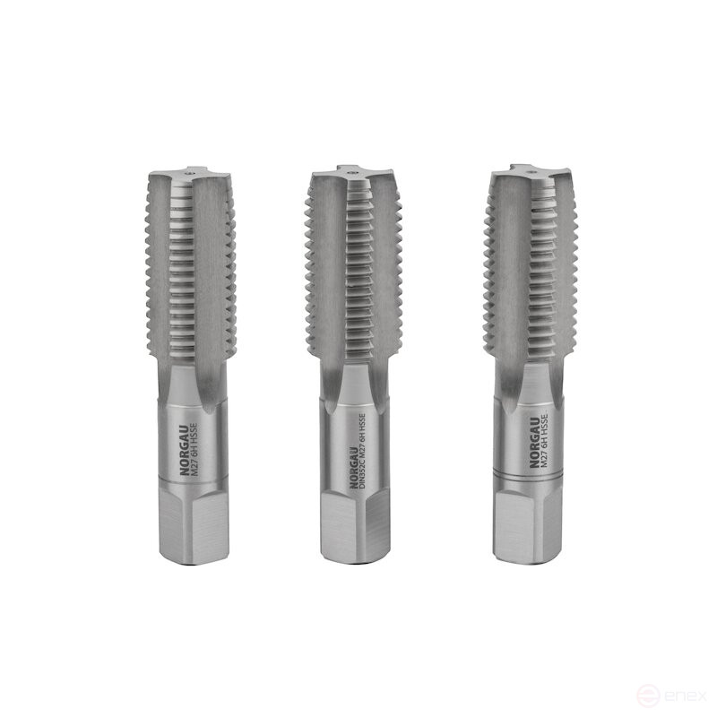 Set of hand taps NORGAU Industrial M27, HSS-E, 3 pieces