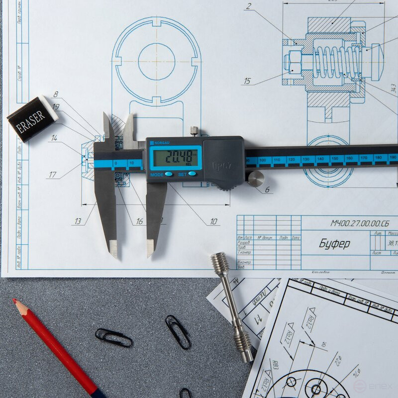 Штангенциркуль цифровой NORGAU Industrial 0-300 мм, NCD-3067