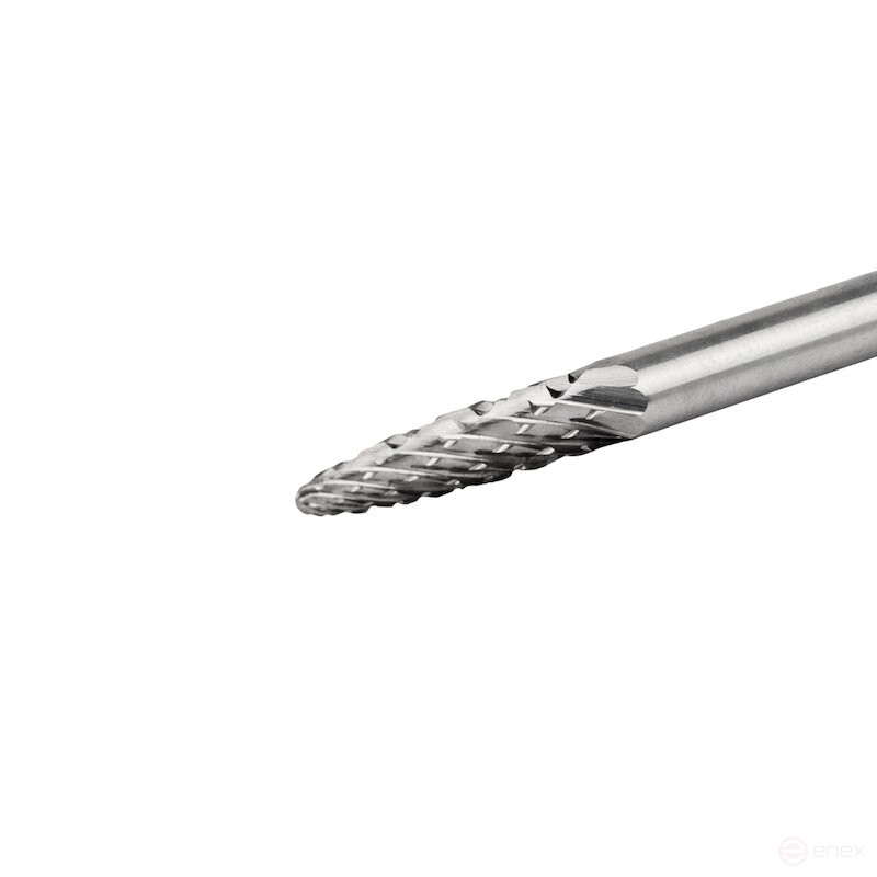 Carbide borehole NORGAU Industrial parabolic 3 mm, R0.75, shape F, DCM