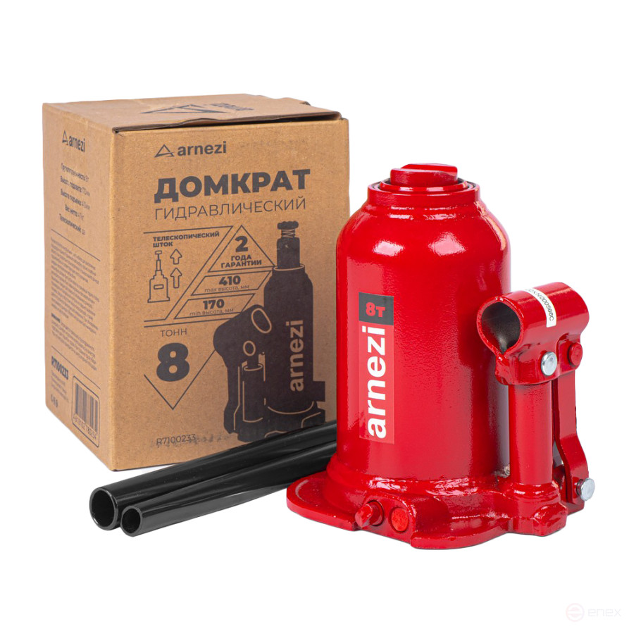 Hydraulic double-rod bottle jack 8t 170-410mm ARNEZI R7100233