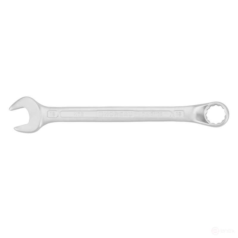 Ключ гаечный комбинированный NORGAU Industrial изогнутый 18 мм, N7B-18
