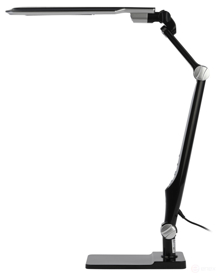 Настольный светильник ЭРА NLED-497-12W-BK светодиодный на струбцине и с основанием черный