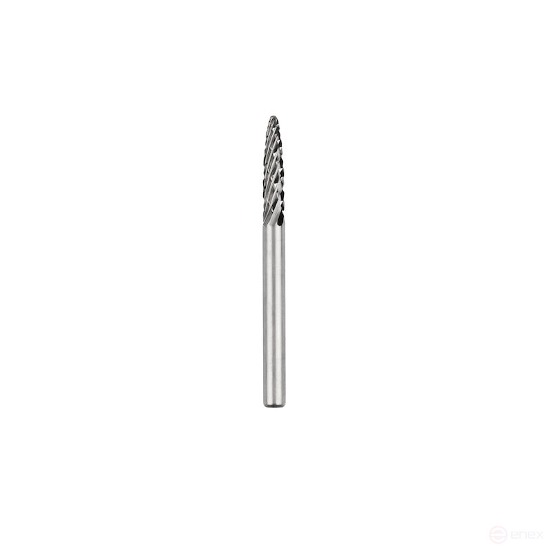 Carbide borehole NORGAU Industrial parabolic 3 mm, R0.75, shape F, DCM