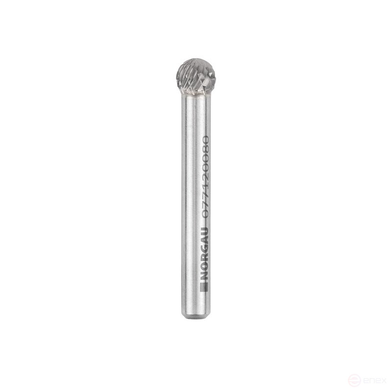 Борфреза твердосплавная NORGAU Industrial сферическая 8 мм, форма D, DCM