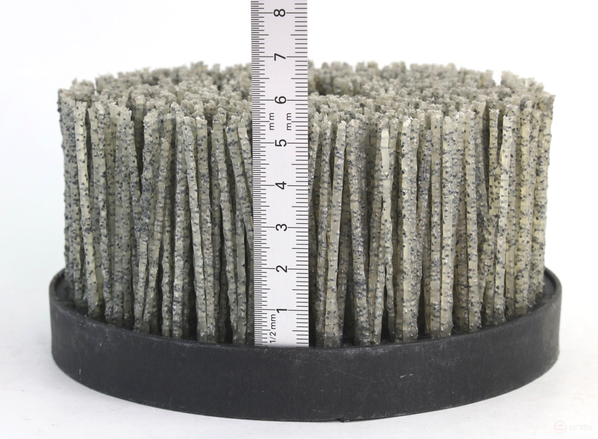 Щетка чашечная Д140*M14, ворс полимер-абразив P36 по дереву для УПМ УШМ (болгарка) (3-100)