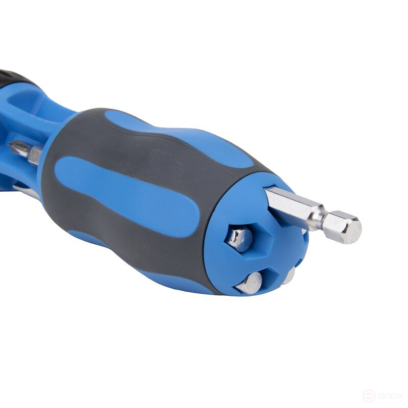 Отвертка NORGAU Industrial с реверсивной трещоткой и сменными битами, NSS7-1U