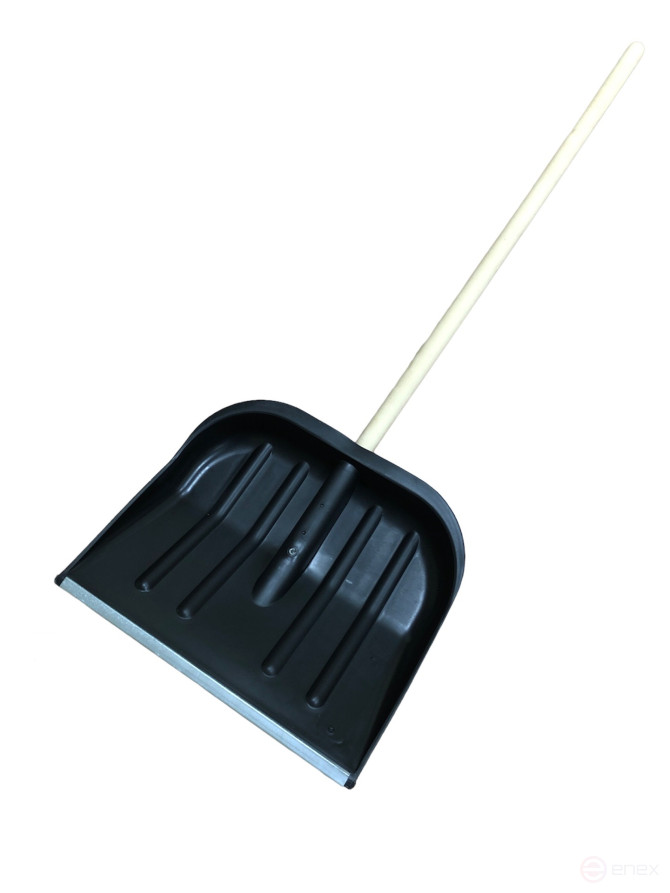 Snow shovel No. 2 460x400mm d 32, plastic complete with wooden handle 1200*32 (ots/pl)