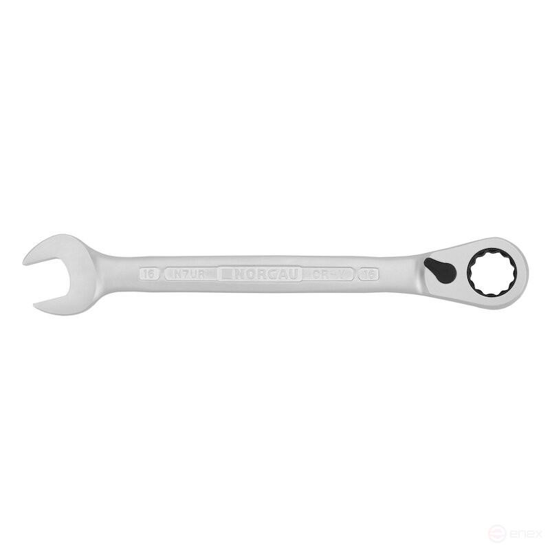 Ключ гаечный комбинированный с переключающейся трещоткой NORGAU Industrial 16 мм, N7UR-16