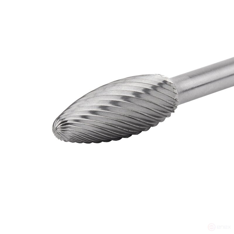 Carbide borehole NORGAU industrial flame-shaped 12x77 mm, H shape, SCM