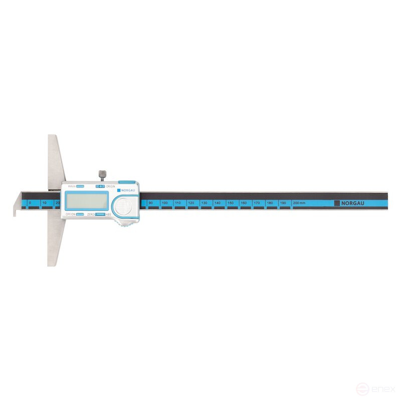 Штангенглубиномер NORGAU Industrial цифровой специальный 0-200 мм, NDD-H