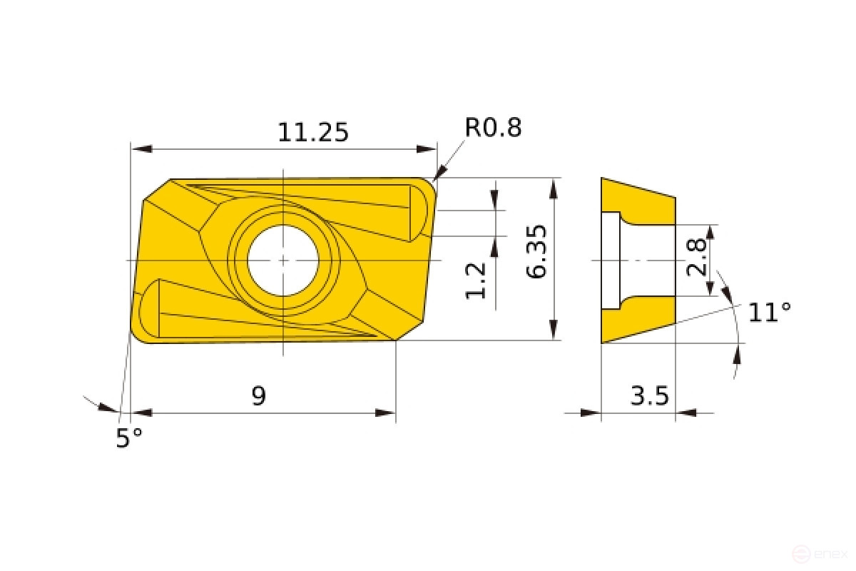 APMT1135PDER-H2 MU8120 Пластина твердосплавная