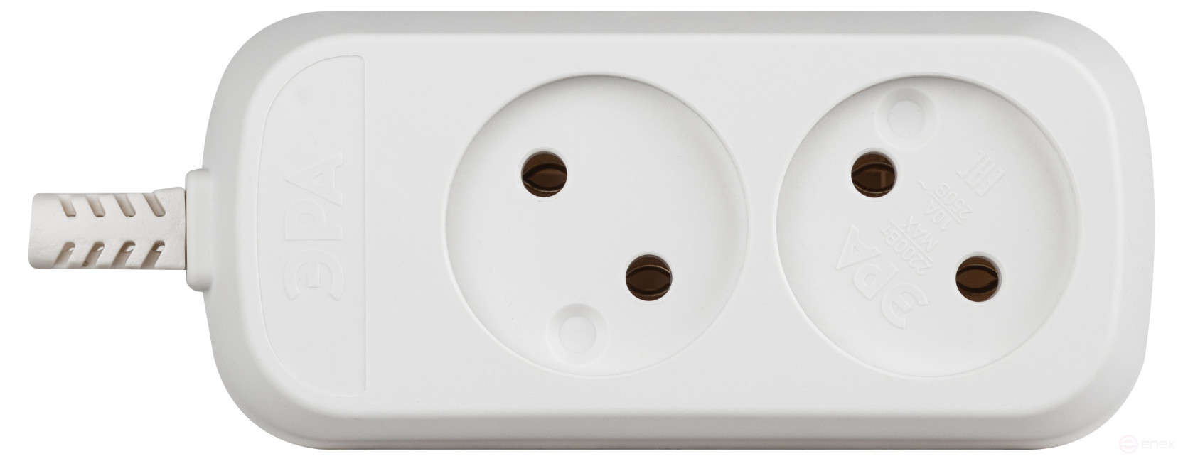 ERA KX-2 block 2 sockets without grounding white