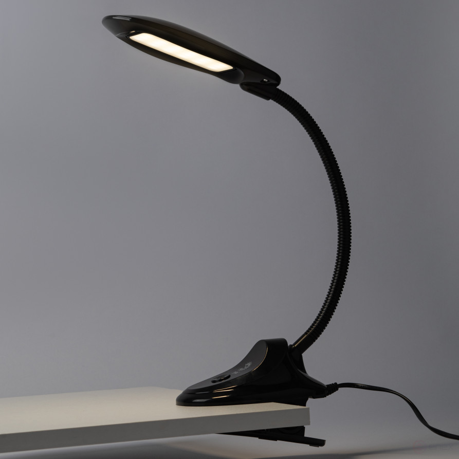 Настольный светильник ЭРА NLED-478-8W-BK светодиодный на прищепке черный