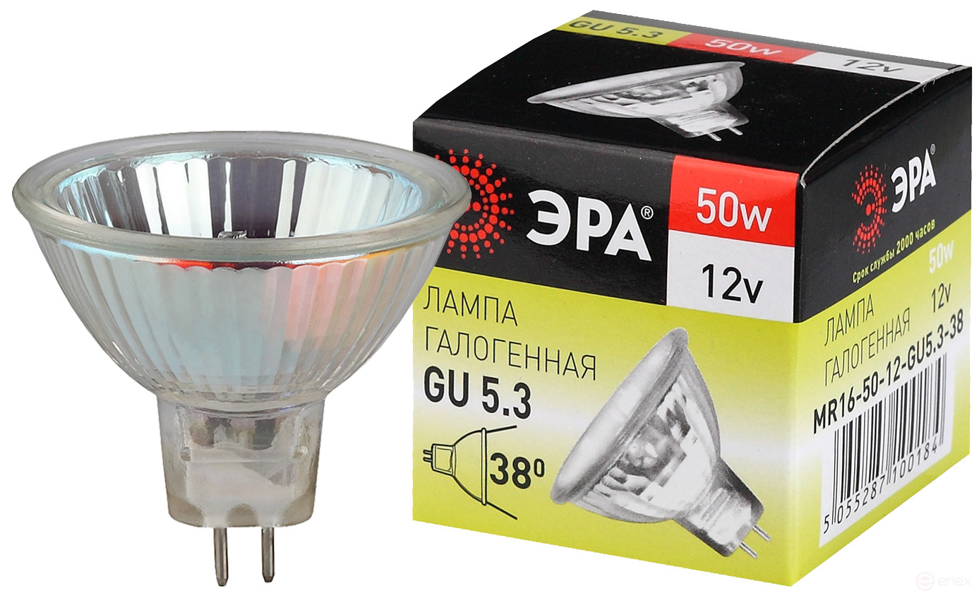 Halogen lamp ERA GU5.3-MR16-50W-12V-CL 50W soffit Warm white light GU5.3