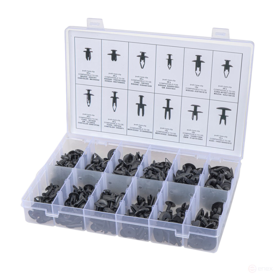 Набор крепежей (клипс) универсальный 240пр ARNEZI R8020206