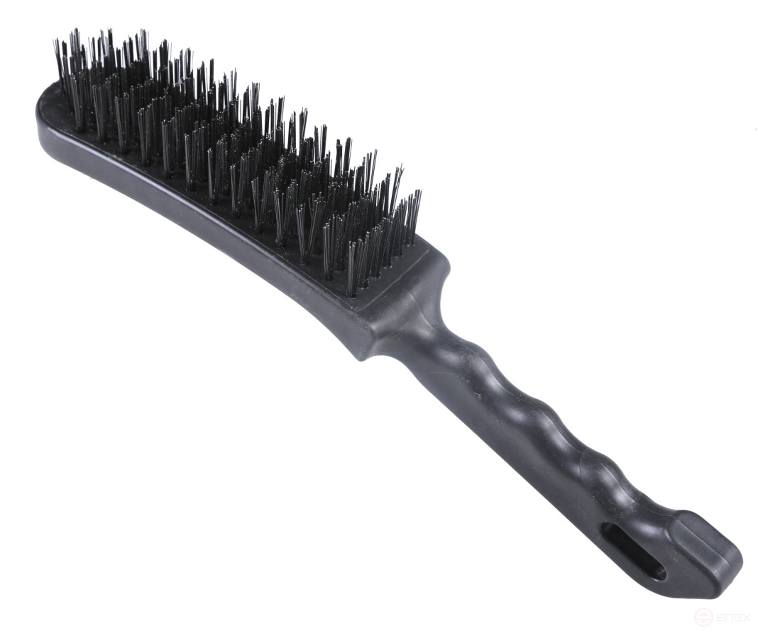 Щетка металлическая 6-рядная зачистная, с пластмассовой ручкой, проволока d=0.3мм ARNEZI R8040326