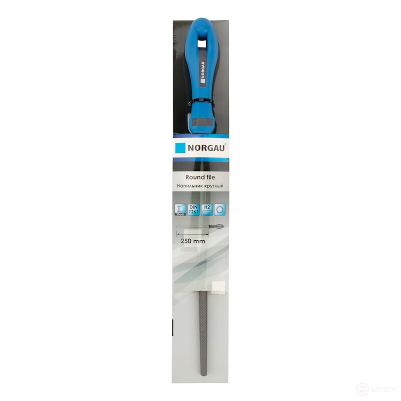 Напильник круглый NORGAU Industrial сужающийся, 250 мм, NF-R250
