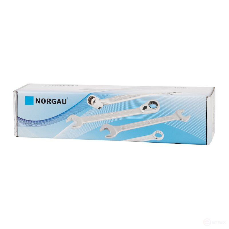 Set of socket double-sided hinge wrenches NORGAU Industrial NBS34-009, 9 pieces
