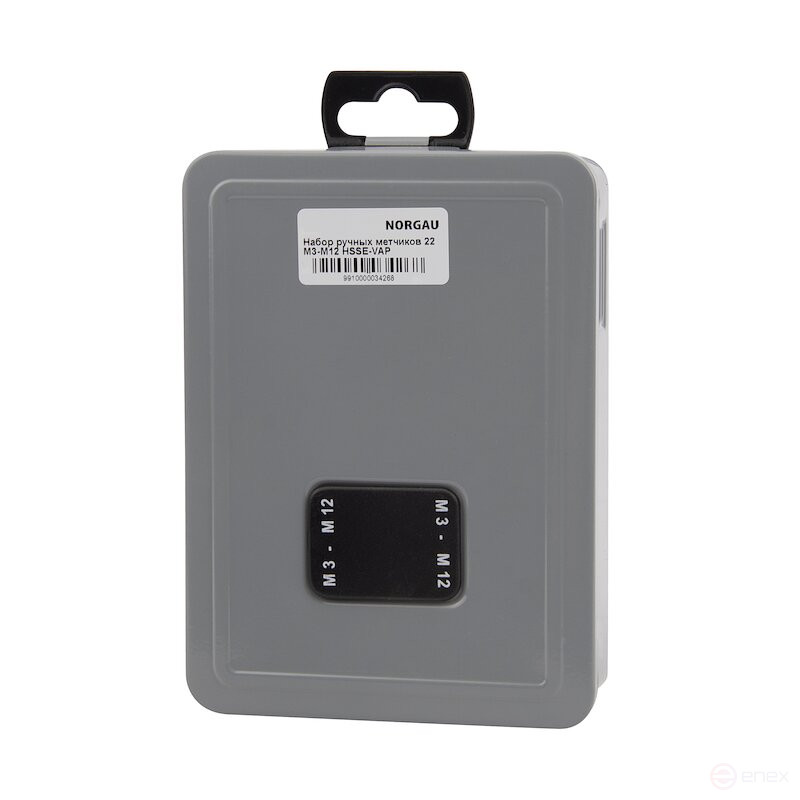 Набор ручных метчиков NORGAU Industrial M3-М12, HSS-E/VAP, 22 предмета