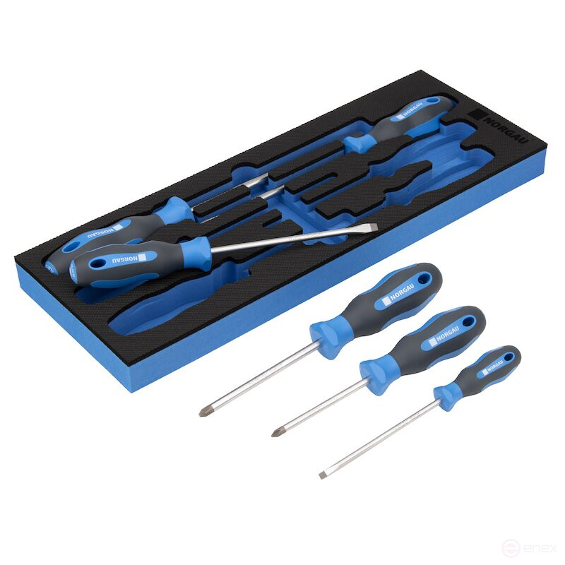 Screwdriver set in the NORGAU Industria SL/PH box, 6 pieces, N151-161-006