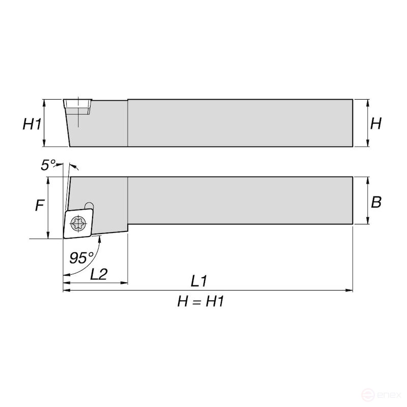 Turning holder NORGAU Industrial for outdoor machining SCLCR2020K09