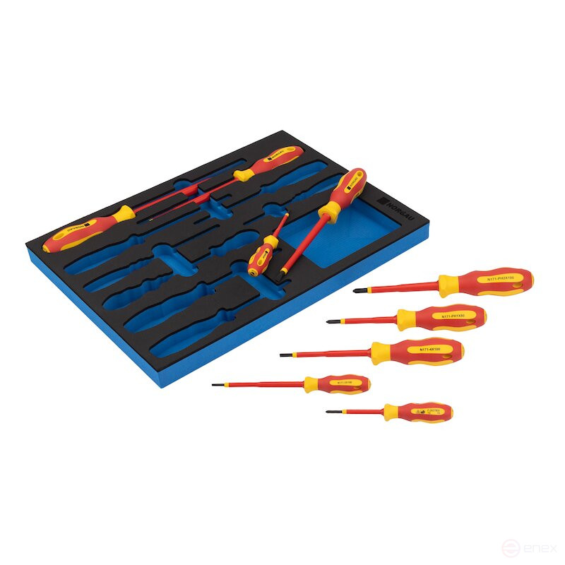 Набор диэлектрических отверток NORGAU Industrial N171-009, 9 предметов