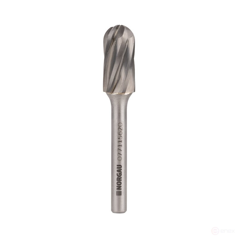 Борфреза твердосплавная NORGAU Industrial сфероцилиндрическая 12 мм, форма C, ALU