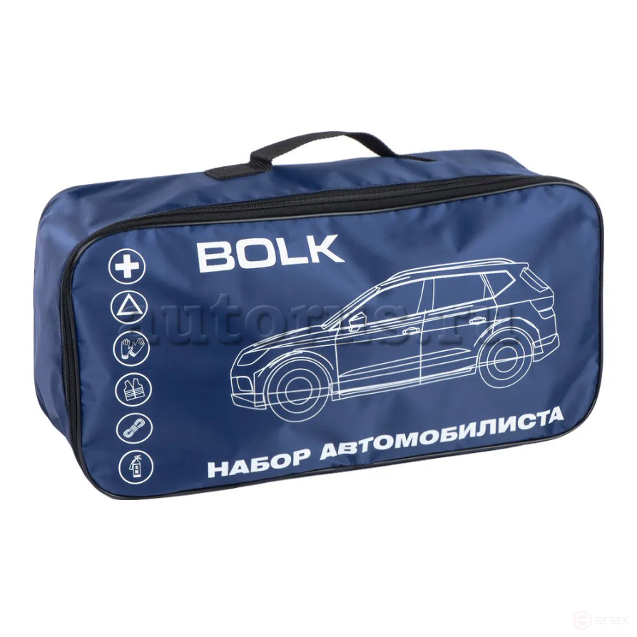 Сумка для набора автомобилиста синяя 6 предметов BOLK BAA107002