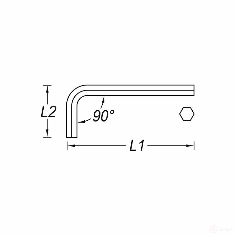 Ключ шестигранный NORGAU Industrial 12 мм, N42-12