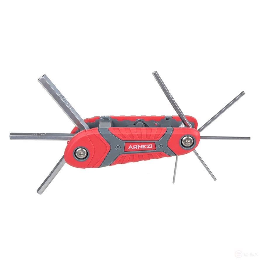 Набор шестигранников 1,5-8 мм, складные, 8пр. ARNEZI R1060060