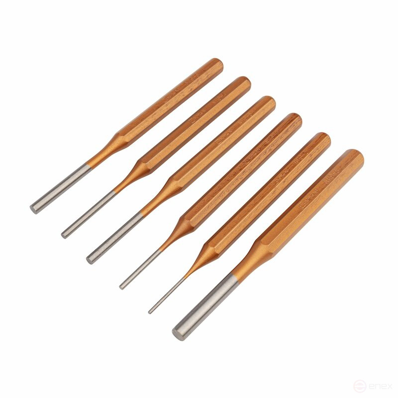 Набор выколоток NORGAU Industrial в металлическом футляре N116, 6 предметов