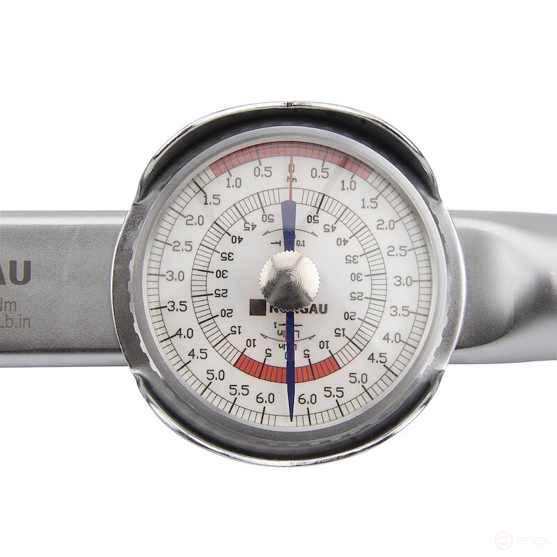 Ключ динамометрический NORGAU Industrial стрелочный 1/4", 1.2-6.0 Нм, NDTW11-6