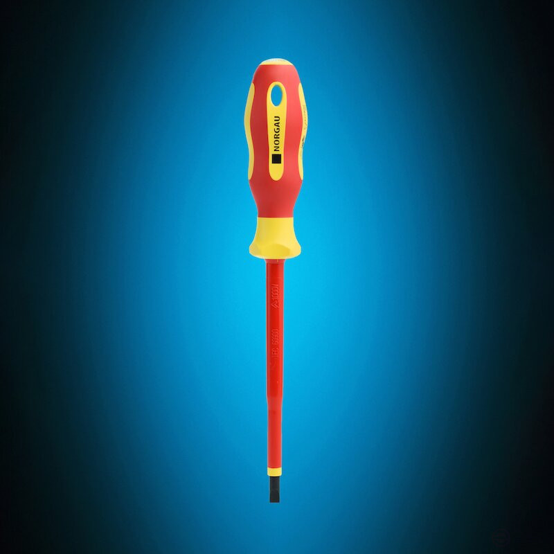 Отвертка диэлектрическая NORGAU Industrial шлицевая 5.5х125 мм, N171