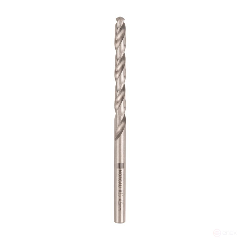 Spiral drill bit NORGAU Industrial for metal 4.5 mm, Z2, type VA, HSS-E