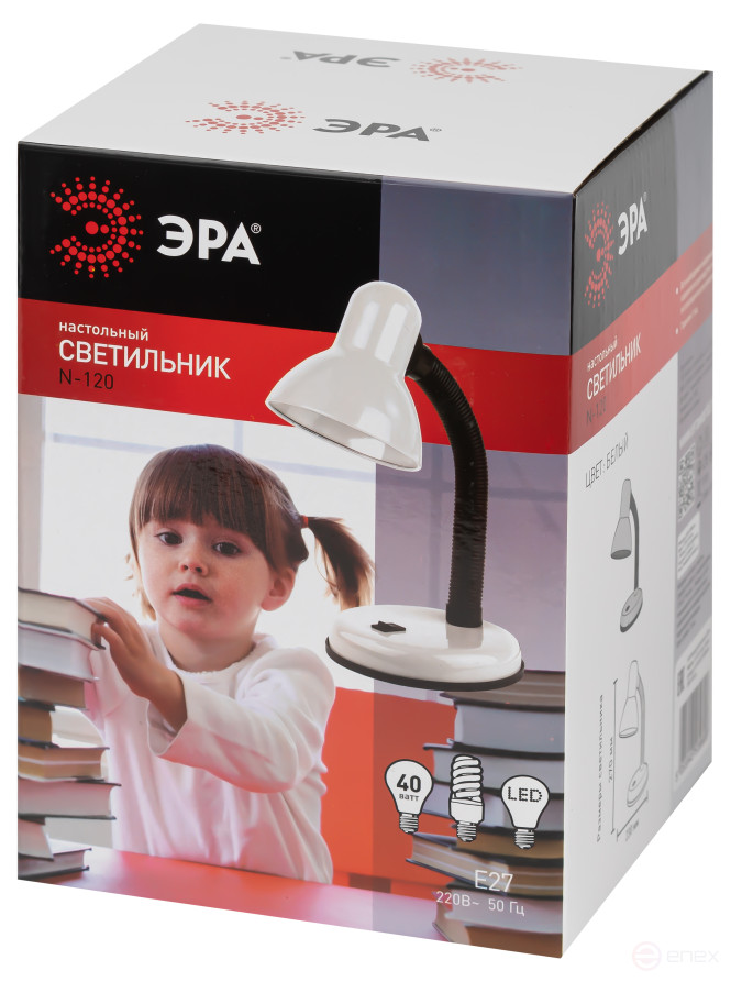 ERA N-120-E27-40W-W White Table Lamp