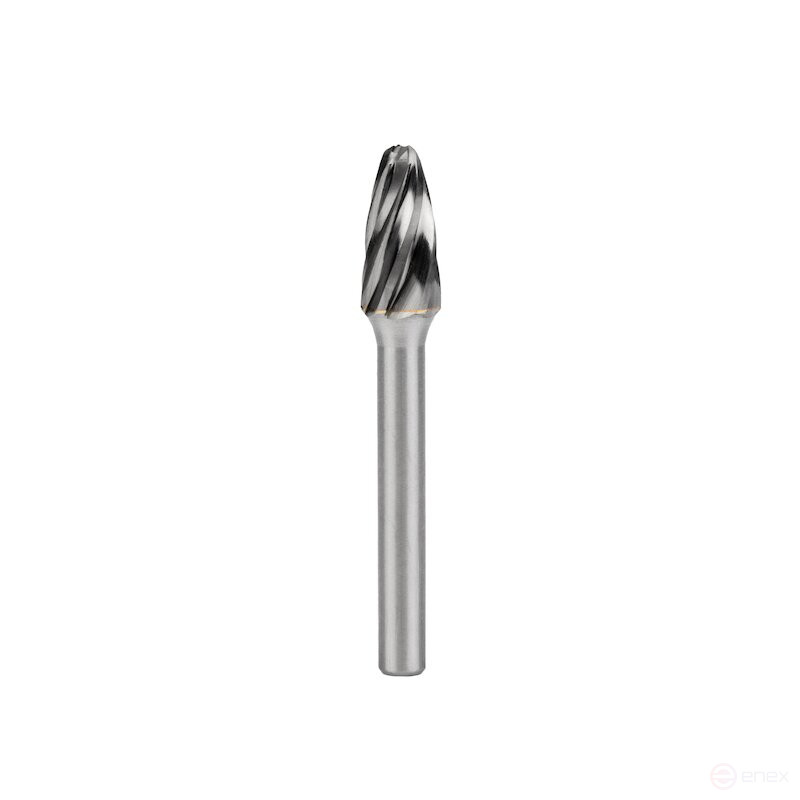 Борфреза твердосплавная NORGAU Industrial параболическая 10 мм, R2.5, форма F, ALU