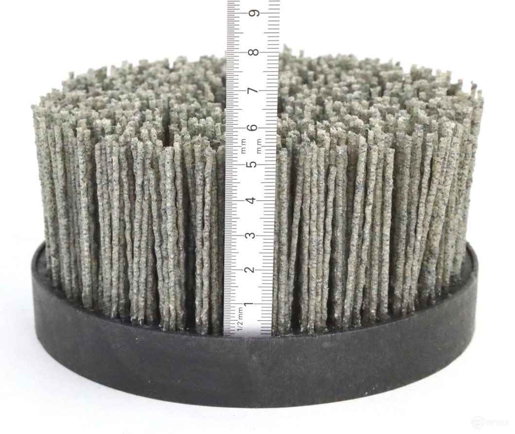 Щетка чашечная Д140*M14, ворс полимер-абразив P60 по дереву для УПМ УШМ (болгарка) (3-102)