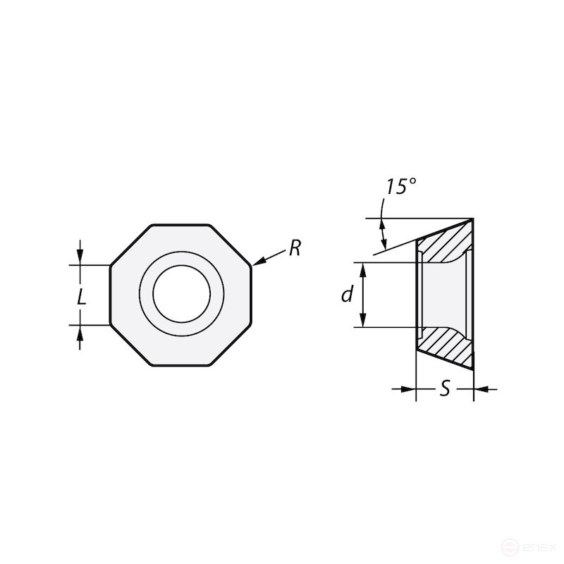 Пластина фрезерная NORGAU Industrial ODKT060508-ALU, NRG10N