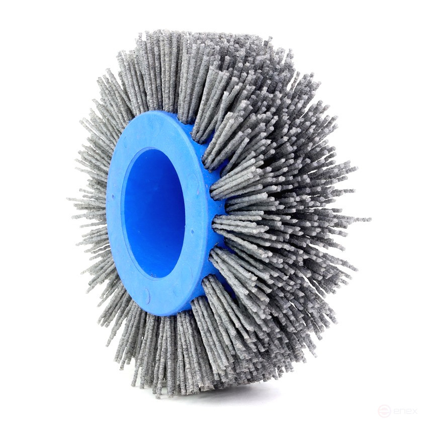 Щетка дисковая Д140*55*M14, ворс полимер-абразив P60 по дереву для УПМ УШМ (болгарка) (1-080)