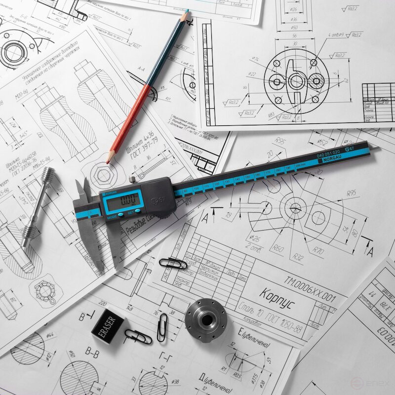 Штангенциркуль цифровой NORGAU Industrial 0-200 мм, NCD-2067