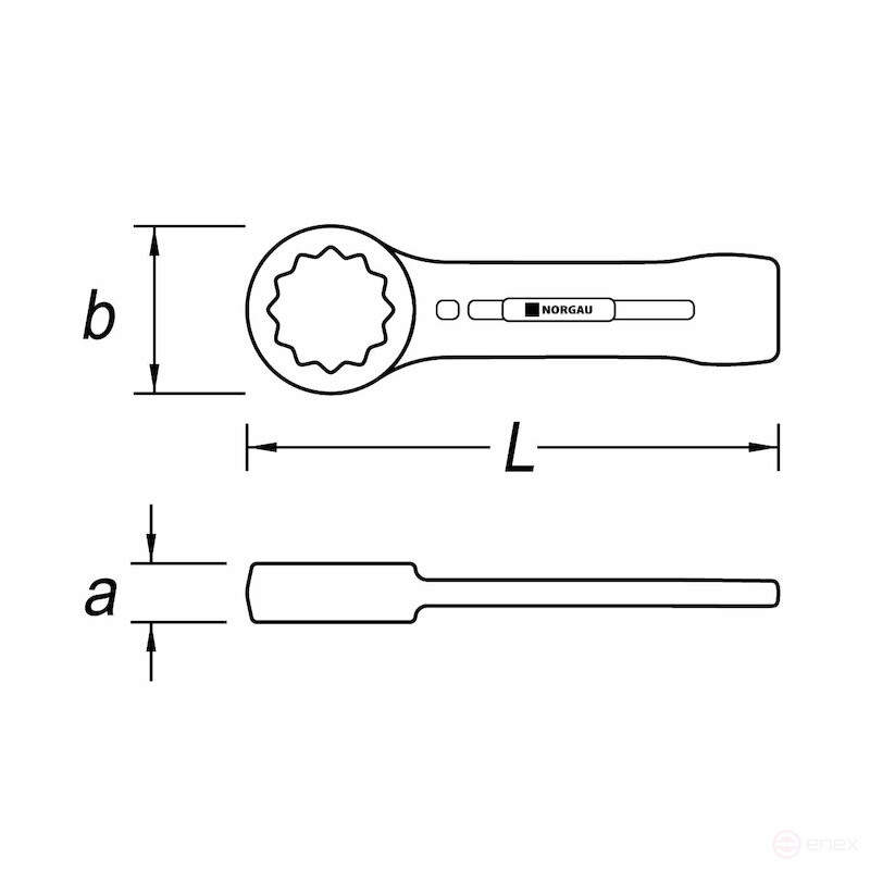 Spanner socket wrench NORGAU Industrial 24 mm, N306-24