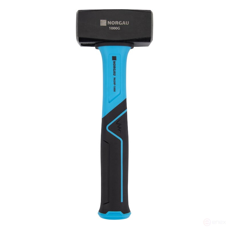 NORGAU Industrial sledgehammer with 1000 g fibreglass handle, N620F-1000
