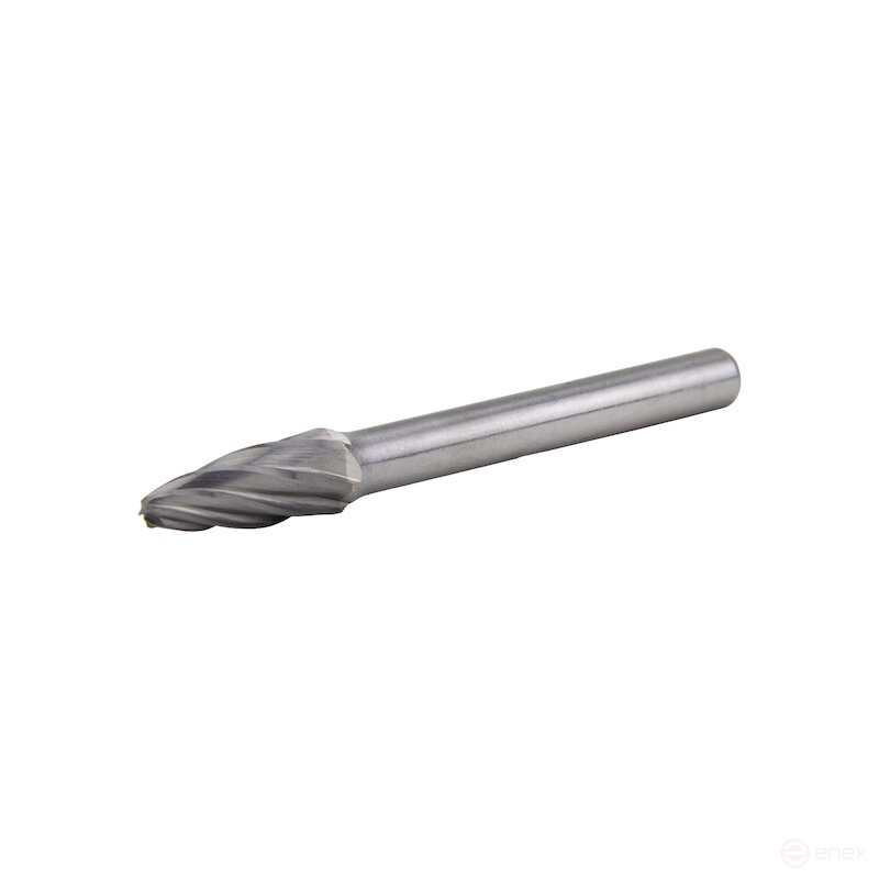 Carbide borehole NORGAU Industrial parabolic 8 mm, R1.2, shape F, ALU